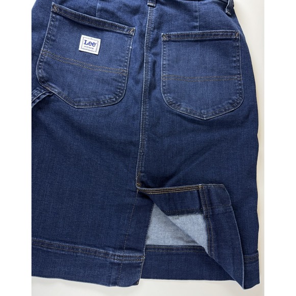 LEE Heritage Denim Jean Skirt Womens Size 2M Blue‎ Utility Carpenter Cargo - Picture 4 of 7